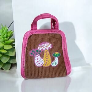 Zuru Mini Brands Pink and Brown Mushroom Purse Handbag
